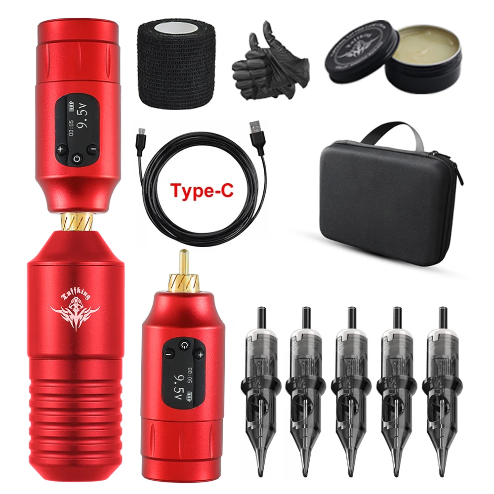 ProfessionalRotaryTattooMachineWirelessTattooPowerSupplywith