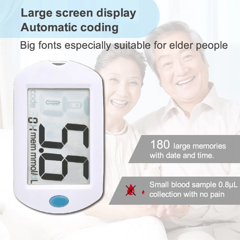 Carejoy Electronic Glucometer Blood Glucose Monitor Diabetes W/50 strips  Lancet