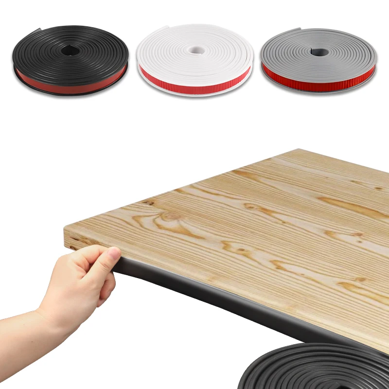U-Shaped Sealing Strip Tpe Furniture Edge Strip Wooden Cabinet Furniture Edge Self-Adhesive Anti-Collision 5M