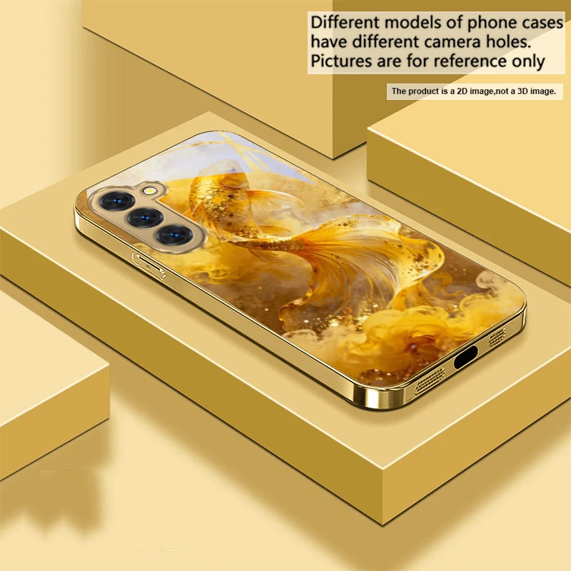 Harmonious Golden Carp Glass Phone Case