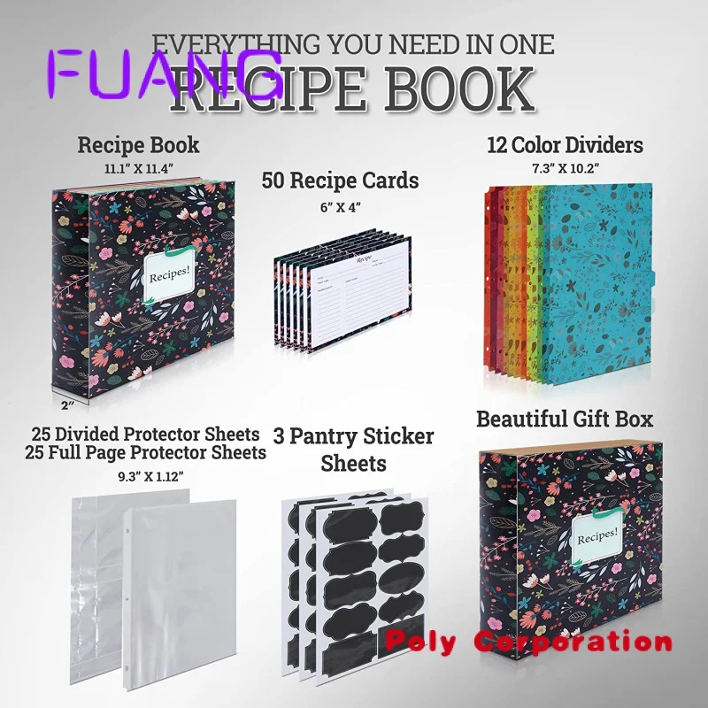 Top-Notch Family Recipe Binder Kit Waterproof Recipe Book Binder With Dividers And Cards To Write In Your Own Recipes