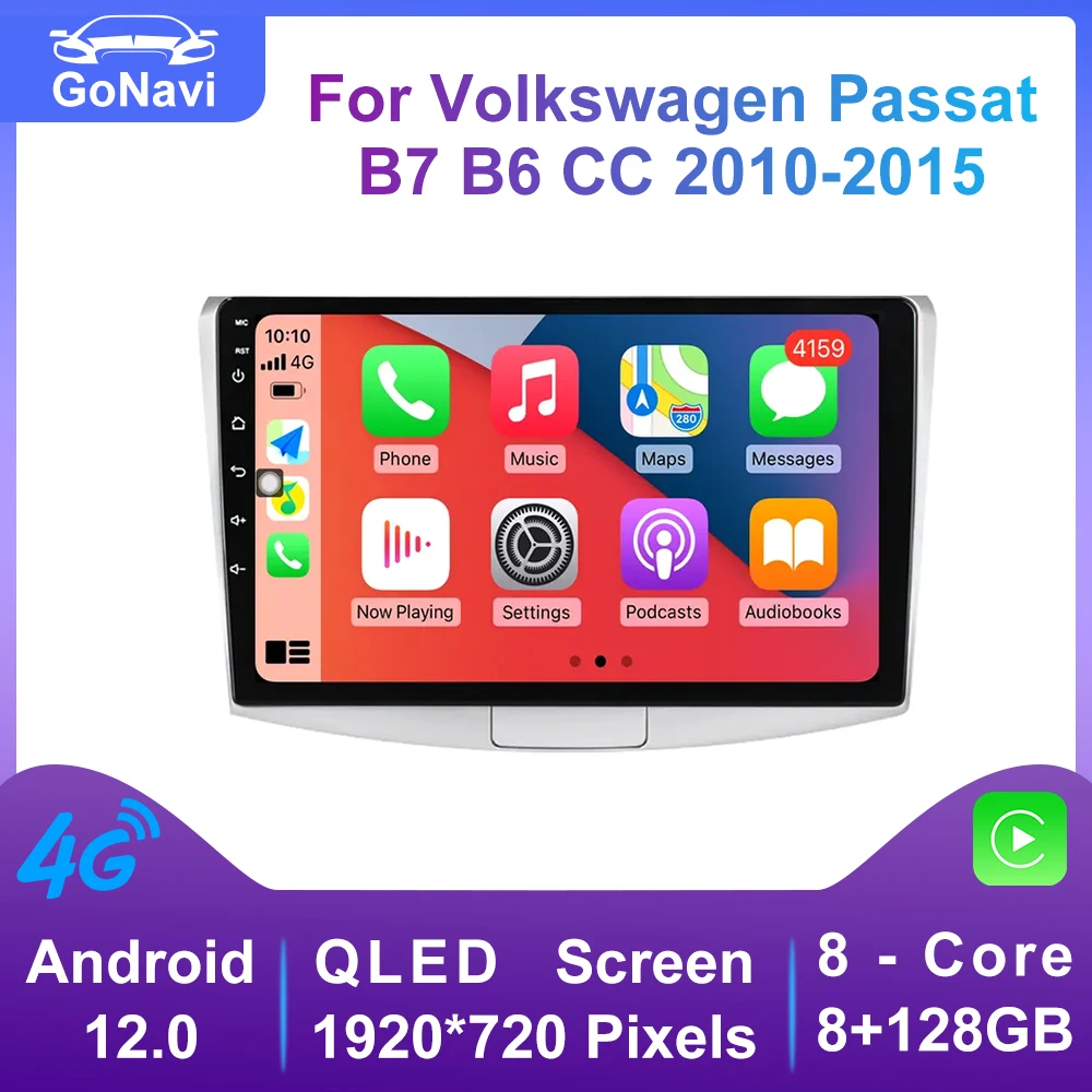 

Carplay Android 11 System 10 Inch Touch Screen Car Multimedia Audio Player For VW Volkswagen Passat B7 B6 CC 2011-2015 Car Radio