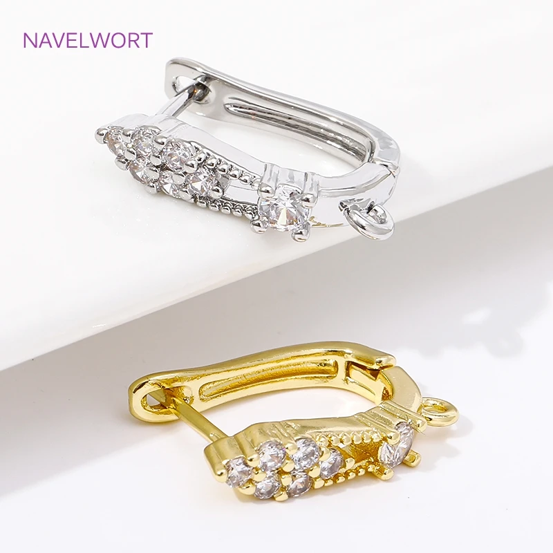 18K vergoldete Ohrhaken, Ohrhaken, Messing, Metall, Ohrringverschlüsse, Beschläge für DIY-Frauen, Ohrringe, Herstellung von Zubehör – Detail 27