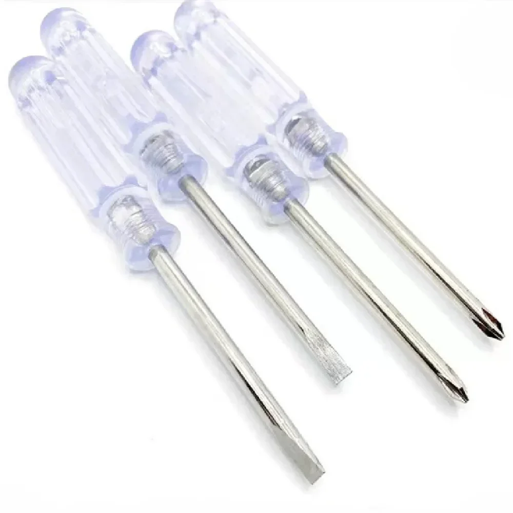 3mm Mini Transparent Cross Screwdriver Phillips Slotted Screw Driver Small Manual Precision Home Appliances Repair Tool DIY Home
