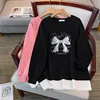 175Kg Plus Size Women's Bust 170 Autumn Loose Round Neck Long Sleeved Patchwork Printe Sweatshirt 4XL 5XL 6XL 7XL 8XL 9XL
