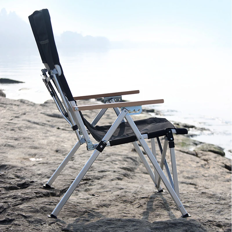 Outdoor deck chair Ultra-light aluminum alloy Portable beach courtyard  lunch break picnic camping folding chair