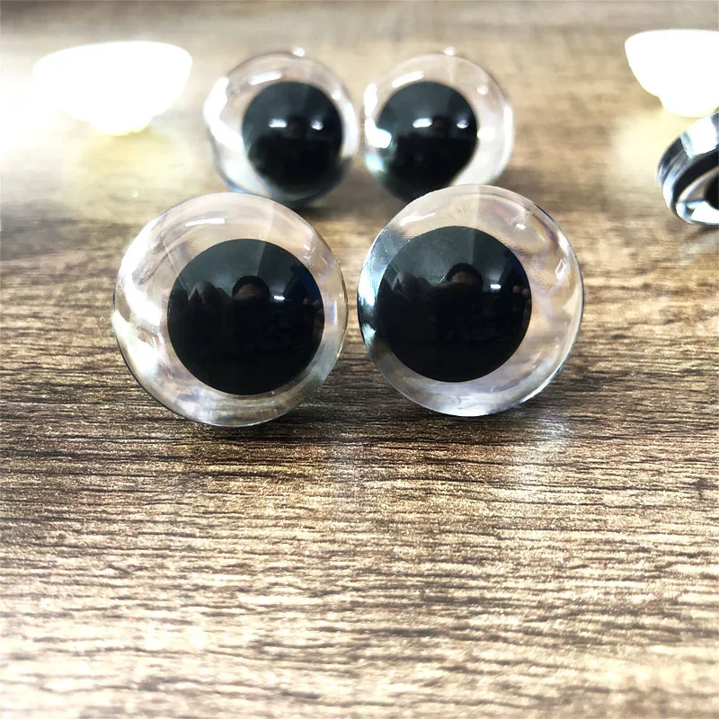 10/20pcs 16/18/25 mm 3D comical Clear toy safety strange eyes doll eyes eyes with hard washer-size option 3
