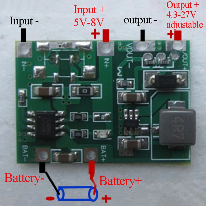 1pc USB Lithium Lipo Multimeter Modification 18650 Battery 3.7V To 5V 9V Charge Step Up Discharge Integrated Module battery charge module
