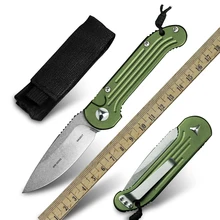 

MT Green Aviation Aluminum Handle Folding Knife Outdoor Self Defense EDC Knife Camping Hunting Automatic Knife Fruit Knife Tools