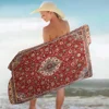 Boho Persian Rug Pattern Microfiber Printed Beach Towel Mountain Climbing Yoga Beach Swimming Running Absorbent Soft Towel 6