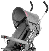 Poussette Moby-System Barton légère, pliable, grise, avec barre de protection et harnais pour enfants jusqu'à 15 kg 4