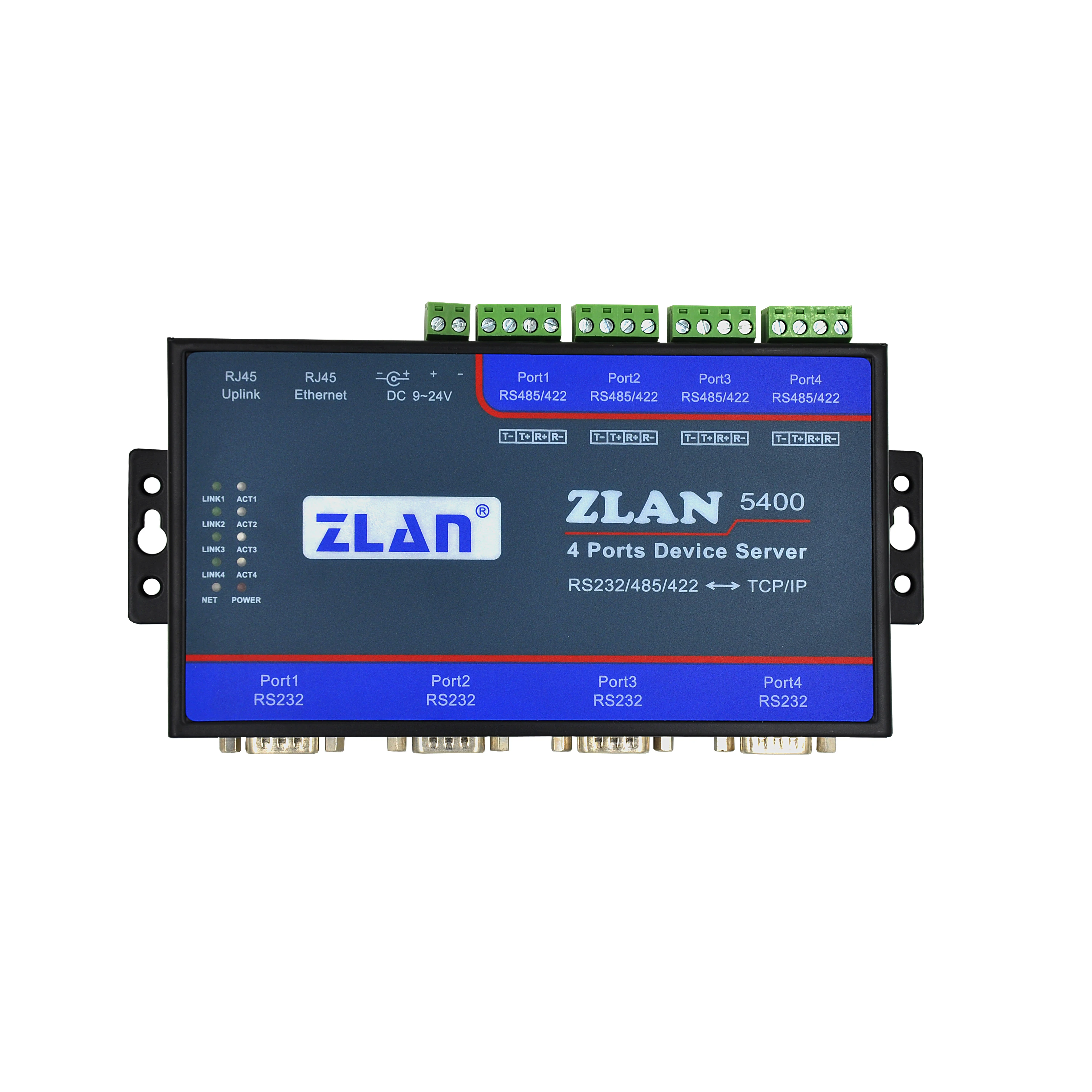 

ZLAN5400 4 порта RS232 485 422 к Ethernet TCP IP RJ45 многопортовый преобразователь сервера последовательного устройства