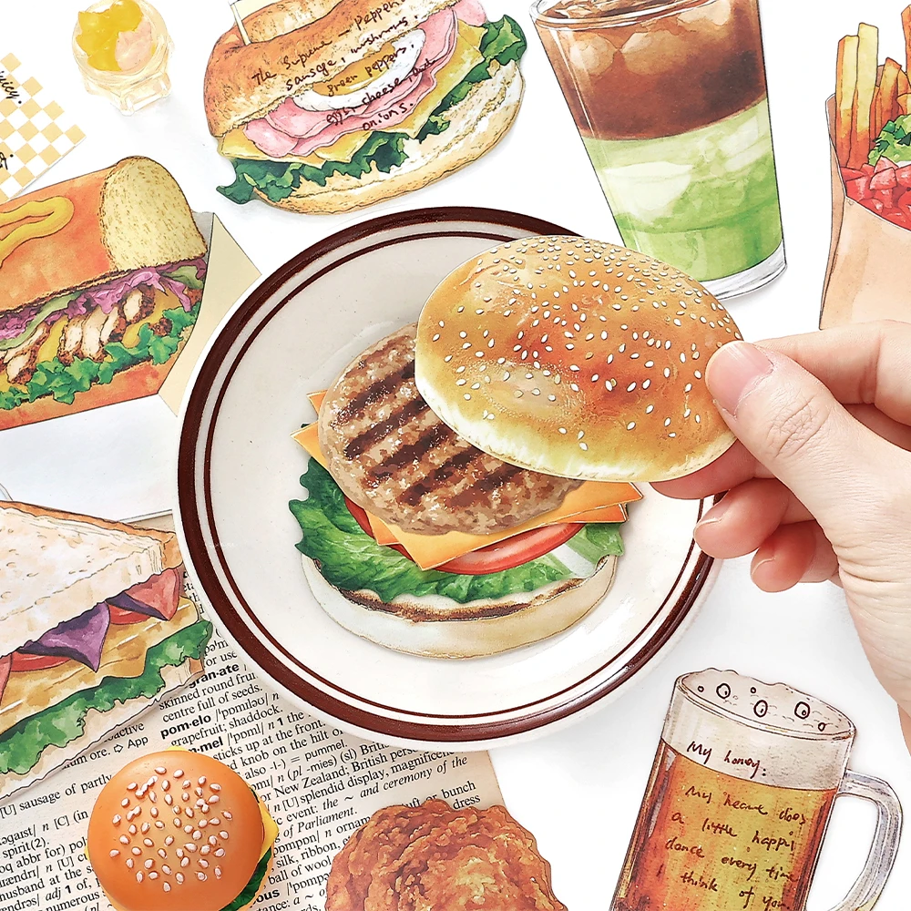 20pc 라이프 로밍 시리즈 화이트 가죽 소재 팩 레트로 핸드 아카운트 콜라주 장식 기본 소재 종이