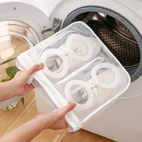 Laundry Shoe Bag, Fine Mesh Zipper Closure Hanging Shoe Washing Bag for Washing Machine 2