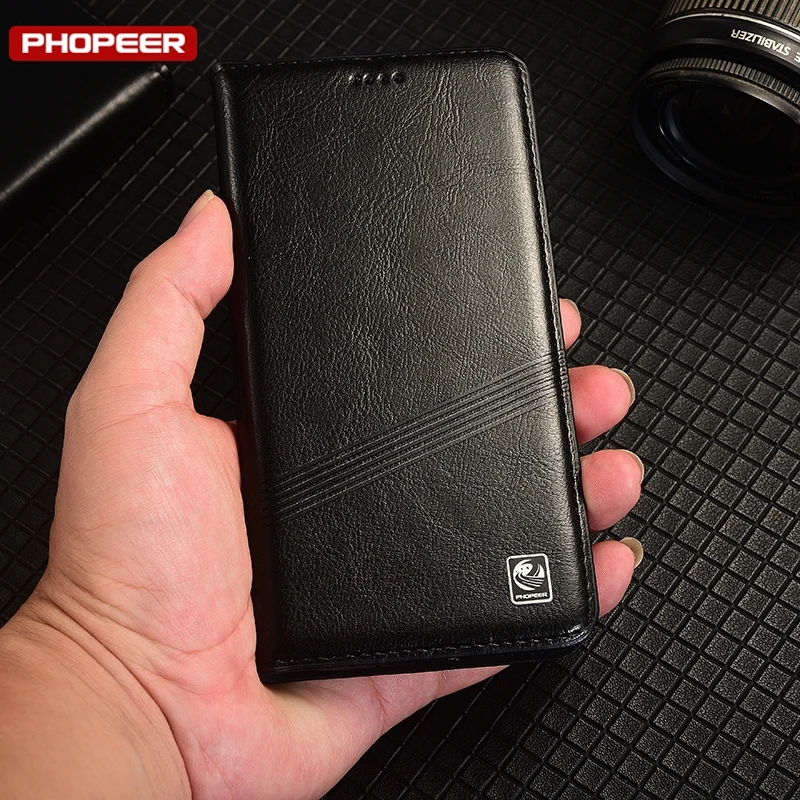 Premium Genuine Leather Flip Wallet Case - Ultra Slim Design