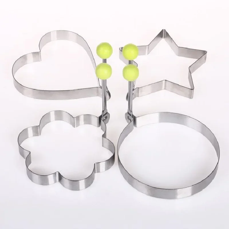 Stainless Steel 5 Style Fried Egg Pancake Shaper Omelette Mold Mould Frying Egg Cooking Tools Kitchen Accessories Gadget Rings