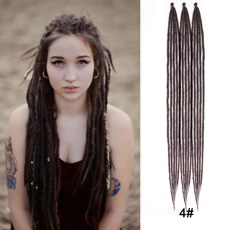 Fashion Reggae Hair 36 Synthtic Hair Braid Crochet Locks Hair For Men Women Afro Handmade Dreadlocks