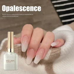 Luxurious Milky White Gel Nail Polish - Pure Color UV Formula, Perfect for Professional Nail Art, 15ml (Pudding Milky White)