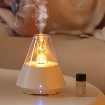 150ML USB Aromatherapy Diffuser Air Humidifier Remote Control Essential Oil Diffuser with Warm Night Light Home Aroma Humidifier 1