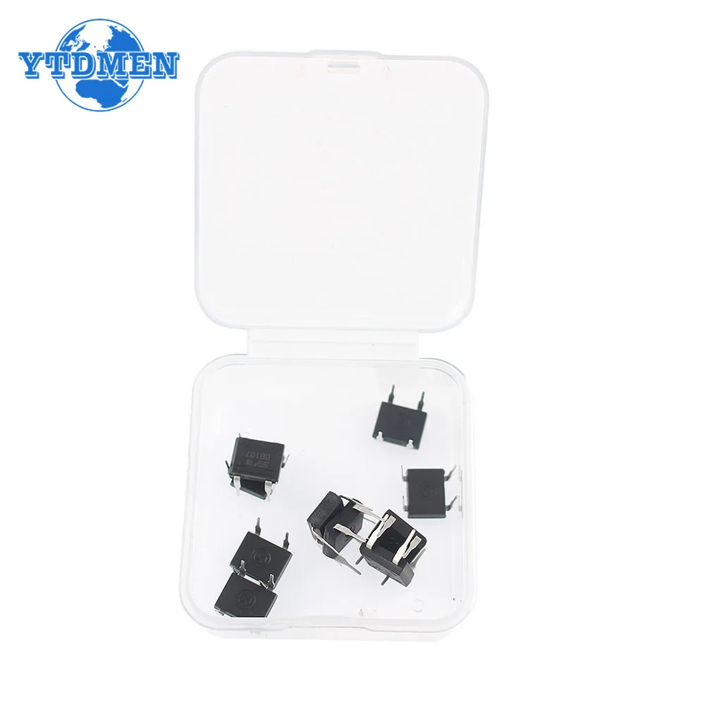 DB207 DB107 Bridge Rectifier 10/20PCS DIP4 1000V 2A 1A Power Diode Rectifiers Electronic Components IC Kit with Box diode bridge rectifier,rectifier diodes,electrical rectifier diodes,electrical diodes