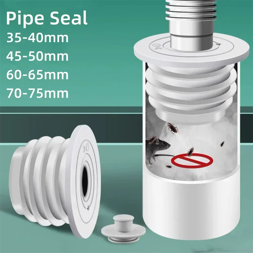 Sewer Anti-odor Floor Drain Pipe Seal Washing Machine Silicone Sealing Ring 35-75mm Inner Diameter Washing Machine Sink Drains