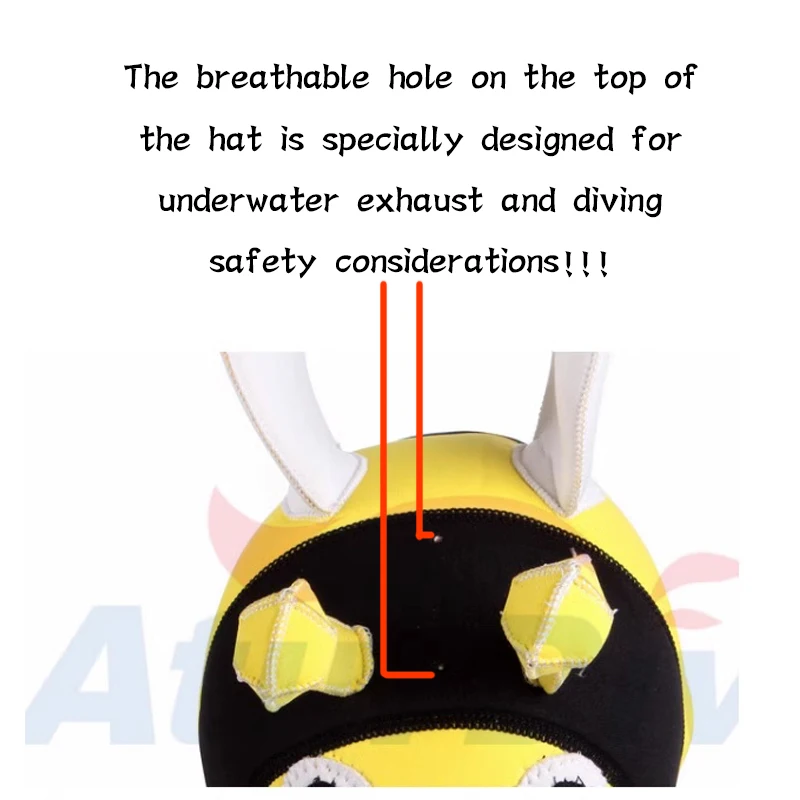 Adult Sunscreen Ultraviolet Diving Cap Cartoon Diving Winter Swimming Snorkeling diving hood for Male and Female Children 3