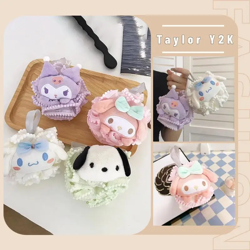 

New Sanrio Cinnamoroll Bath Ball Anime Figure Kuromi My Melody Pachacco Shower Bubble Ball Cartoon Kawaii Bathing Accessories