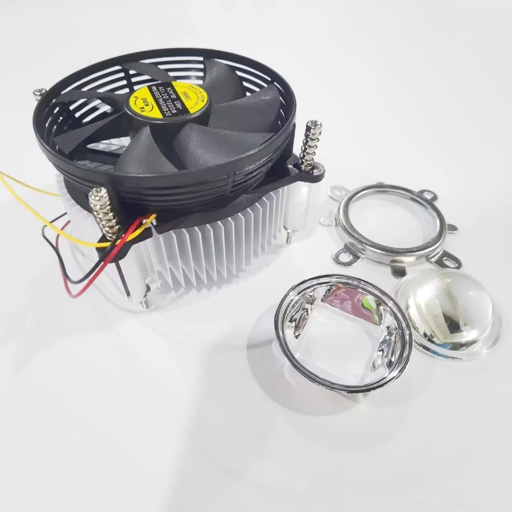 Aluminium Heat Sink Cooling Fan 50W 100W High Power Led Light 95*95*55mm