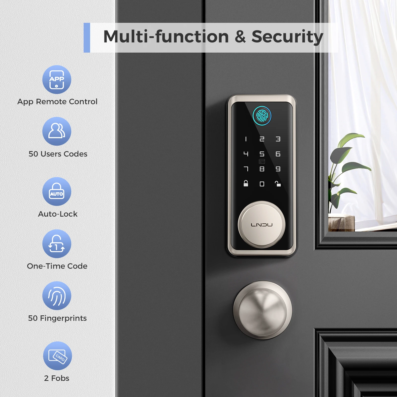 Fingerprint Keyless Entry Lock Smart Door Lock - Fingerprint & Keyless ...