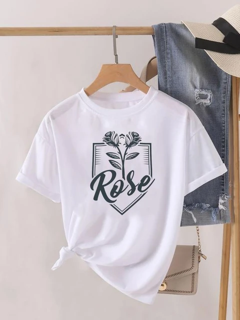 Women Summer T-shirt Solid Color Short Sleeves Round Neck Slim Fit