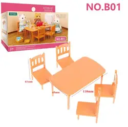 Woodland Animal Dollhouse Furniture Set: Miniature Bedroom, Kitchen, and Bathroom Accessories (WHITE)