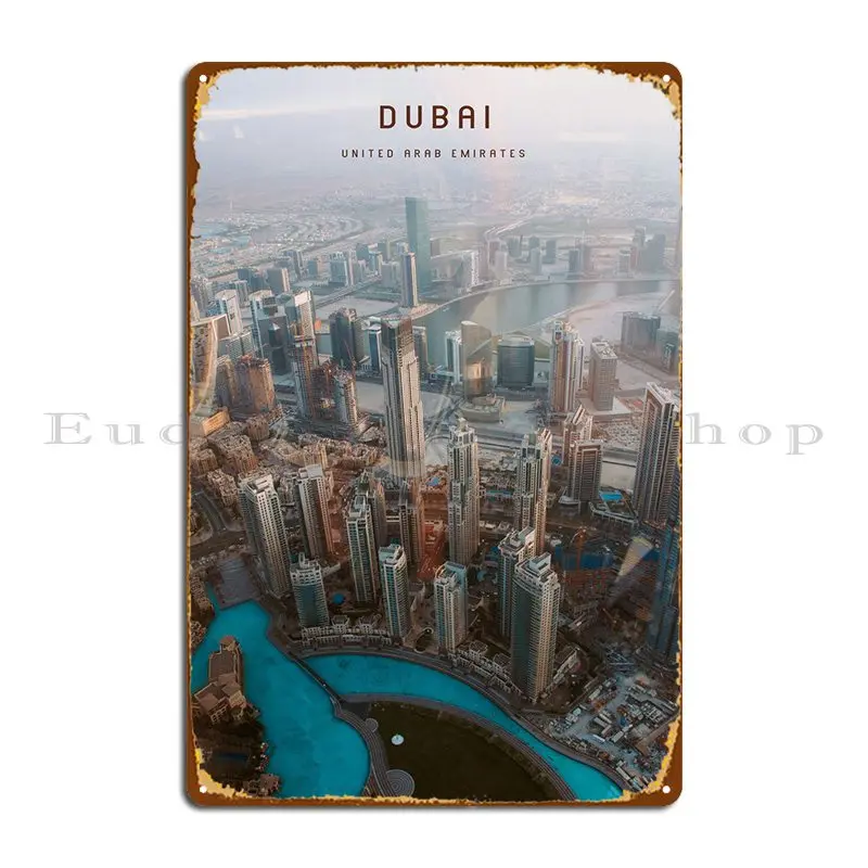 

Металлический плакат Дубай, Постер для клуба, домашняя живопись, индивидуальный дизайн, оловянный плакат