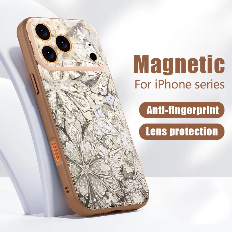 Vibrant Mandala Floral Magnetic Phone Case - Hybrid Matte Cover