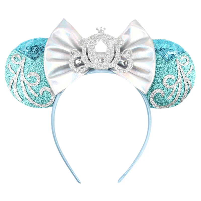 HEROCROSS Mickey Mouse Ohren-Haarband 2026 Cinderella Prinzessin Schleife Minnie Ohr-DIY-Kopfschmuck für Erwachsene und Kinder Feiertags-Haarband – Detail 6