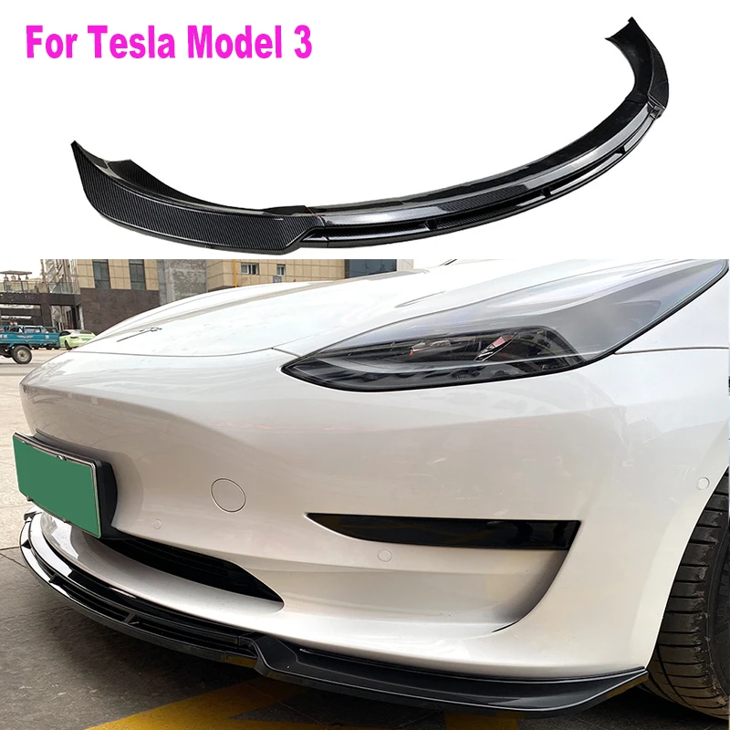 Applicable to Tesla Model 3 Maxton Model Front Bumper Surrounding Front Lip Shovel Exterior Modification