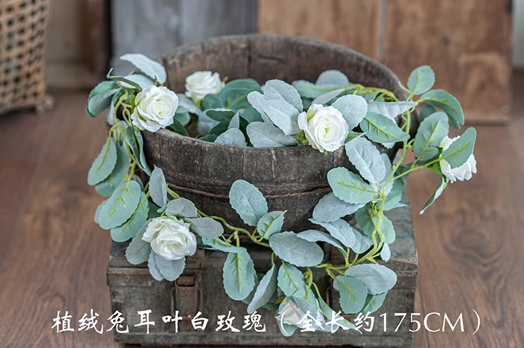 Newborn Photography Prop Basket Stuffer Simulated Green Plants Accessorie Christmas Daisy Rattan Strip Vine Studio Shooting Flow cheap newborn photography near me