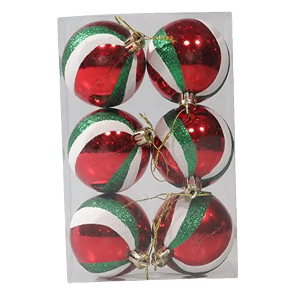 thumbnail image 1 of Bolas de Navidad rojas y blancas para decorar el árbol de Navidad, juego de 12 bolas de Navidad, adornos navideños para el árbol de Navidad, 1 of 5