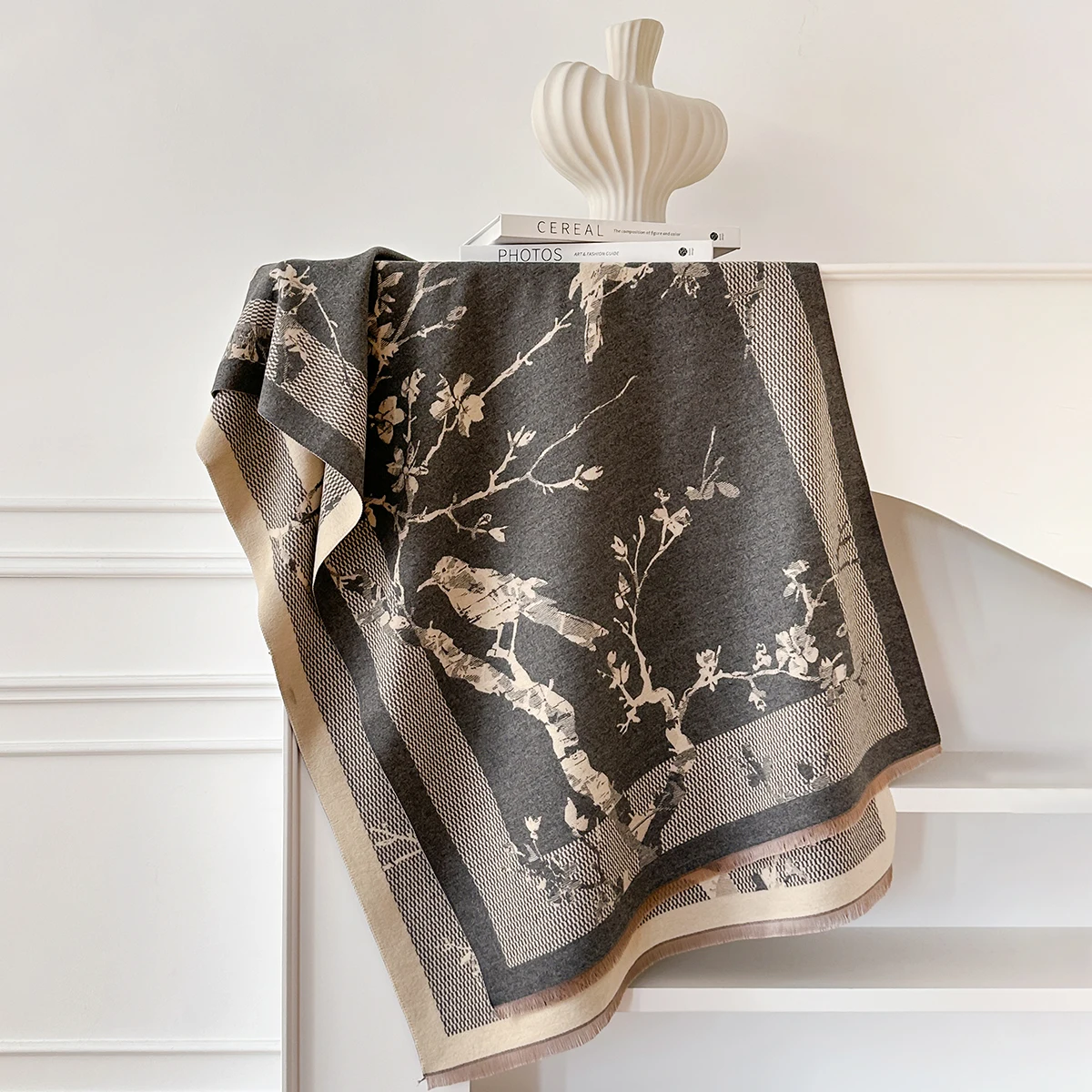 Luxury Autumn and Winter Cashmere Scarf Women New Warm Pashmina Blanket Poncho Scarves Fashion Print Shawl Thick Foulard Bufanda