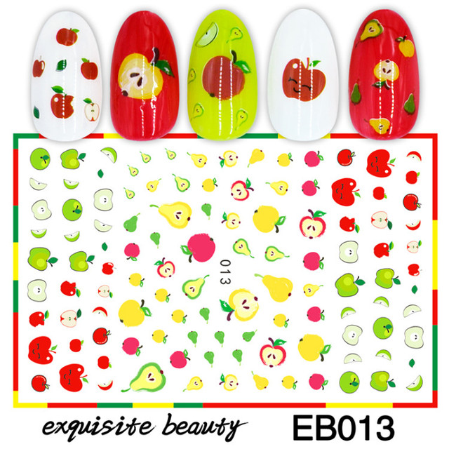 Stickers for Nails Summer Fashion Sticker Sweet Fruit Cherry Design Nail Art Decorations  Foil Wrap Manicure Accessories
