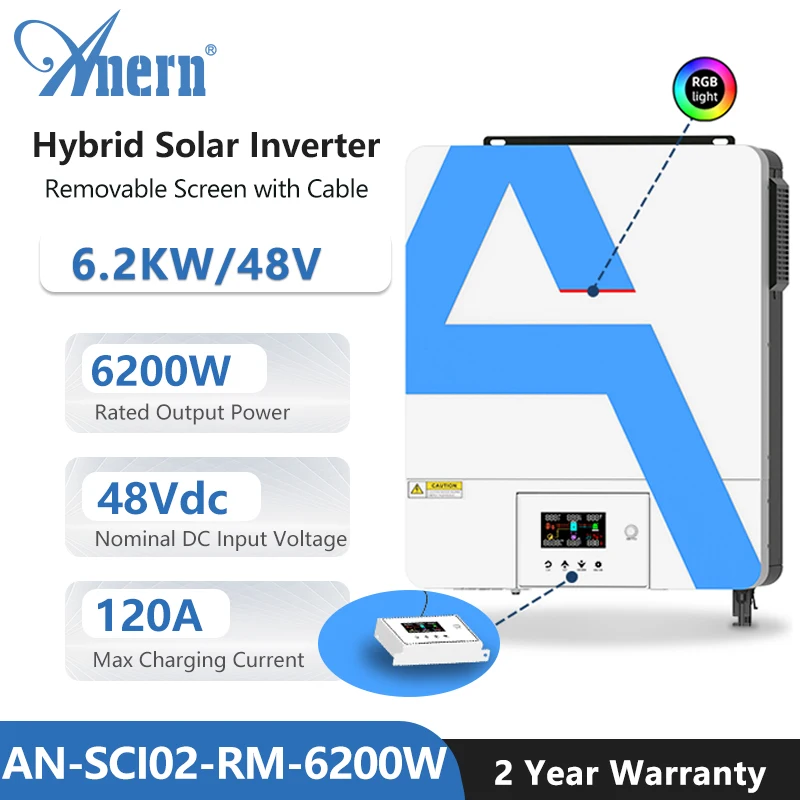6200W 8.2Kw 10.2Kw 10200W Inverter A Rete Solare 48V Inverter Ibrido Solare 220V Inverter Ibrido Off Grid Inverter A Onda Sinusoidale Pura