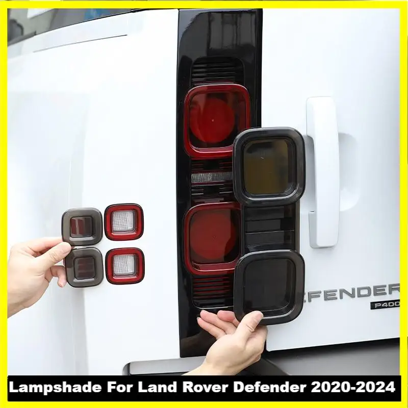 

Black Car Tail Light Cover Brake Light Wide Indicator Protect Cover For Land Rover Defender 90 110 2020-24 Decorate Accessories