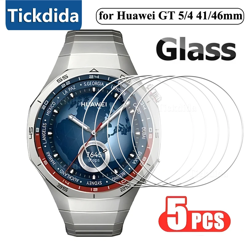 Premium 5-Pack Tempered Glass Screen Protector Film - Anti-Scratch Watch Accessories