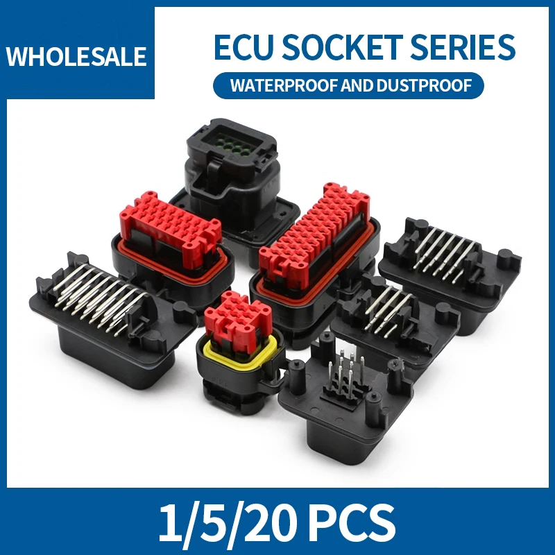 

1/5/20PCS ECU Controller 8 14 23 35Pin Positions AMPSEAL PCB Mount Housing Plug Header Vertical Male Connector 776228-1 770680-1