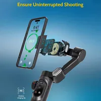 AOCHUAN Gimbal Stabilizer 3-Axis Smart X Pro Professional for Smartphone Wireless Charging OLED Display LED Light Focus Wheel - Image 3