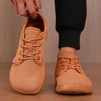Men's Shoes Sneakers Wide Toe Barefoot Casual Wide Last Fashionable Canvas Black Flat Board Shoes Breathable Mesh Men's Shoes - Image 5
