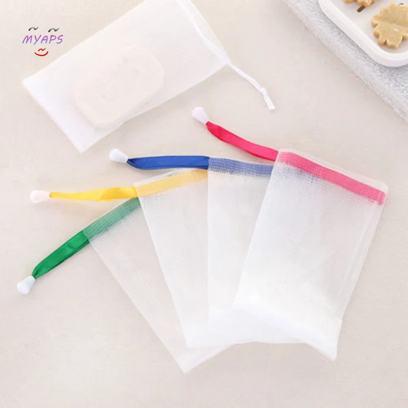 10pcs Facial Cleanser Manual Foaming Net Bag Wash Face Soap Liquid Soap Whipped Mousse Bath Shower Blister Foaming Net 2