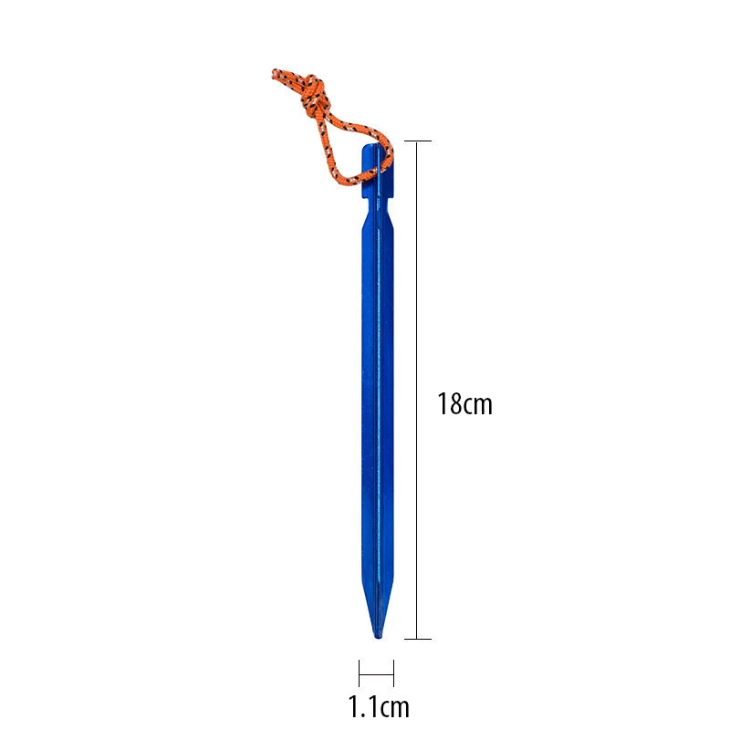 8pcs / Pack Tent Pegs Aluminium Alloy Camping Triangular Ground Stakes Nails for Yard Garden Tent Tarp Canopy 18cm Lightweight tent pegs camping tent accessories camping tent fasteners