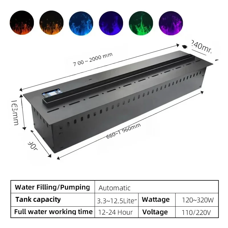 Steam Electric Fireplace Humidifier Customized Safety and Environmental Protection Interior Decoration 3D Atomized Fireplace