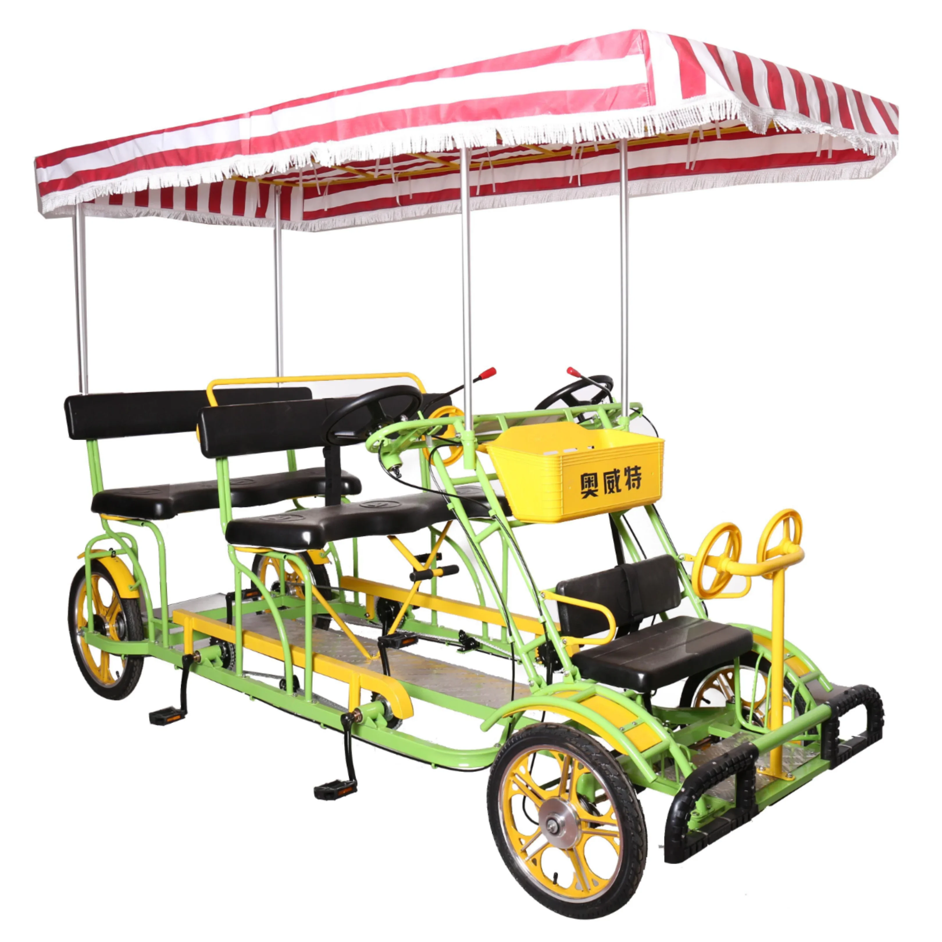 

Hot sale sightseeing four wheels Quadricycle Surrey 4 people bike