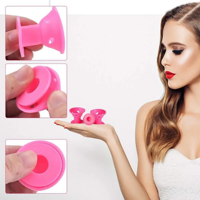 Heatless Hair Curlers No Heat Hair Rollers Soft Silicone Curls Sleeping Lazy Curling Rods Wave Formers Styling Tools 10pcs